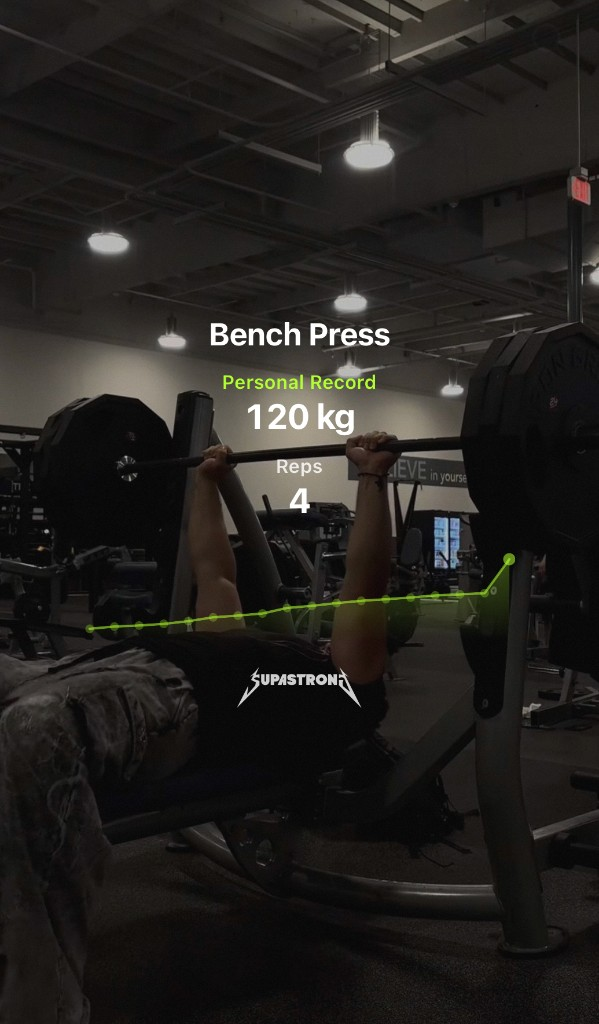 Bench Press personal record share card